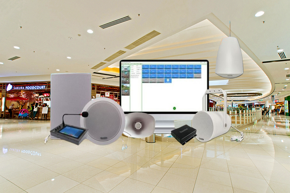 Hệ thống âm thanh công cộng IP-PA System cho trung tâm thương mại