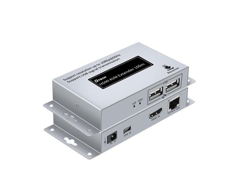 Bộ mở rộng HDMI USB-KVM DTECH DT-7050 Bộ mở rộng HDMI USB-KVM DTECH DT-7050