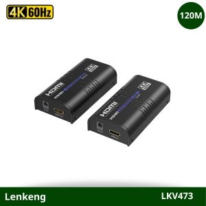 Bộ chuyển đổi HDMI sang LAN 4K@60Hz 120M Lenkeng LKV473