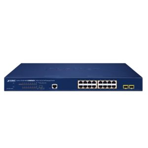 Switch PoE Gigabit L2 PLANET GS-4210-16P2S – 16 Port 802.3at + 2 SFP Uplink 1G